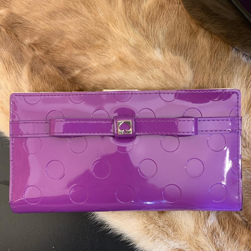 kate spade bifold purple wallet